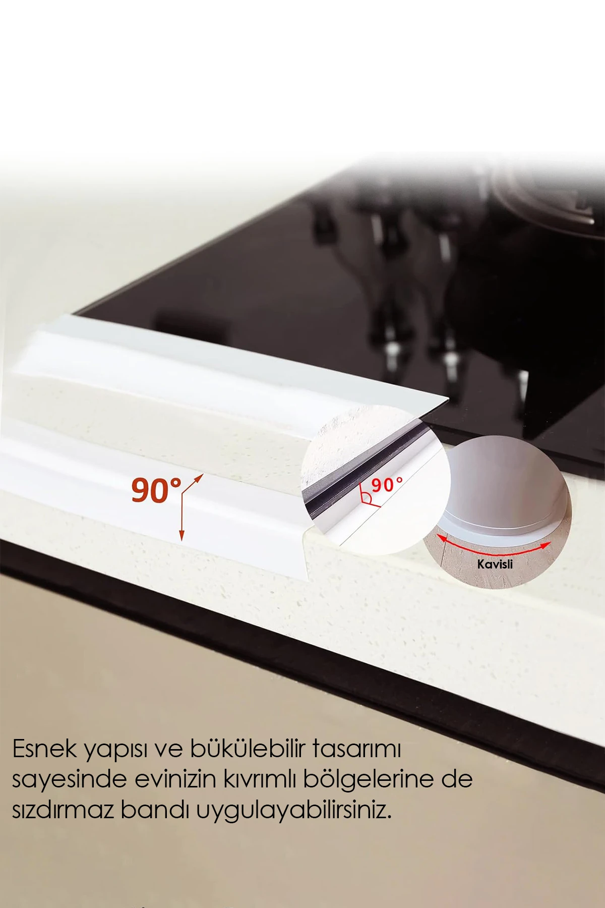 3.2M Banyo Küvet Mutfak Lavabo Su Sızdırmaz Bant Su Geçirmez Kenar Bandı Sızdırmazlık Tamir Beyaz