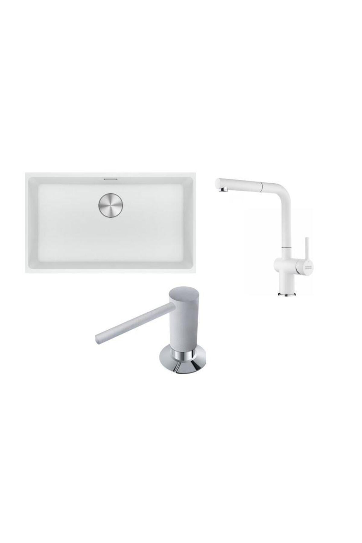 Maris Mrg 210/110-72 Bianco Granit Eviye & Actıve Plus Doccia & Sabunluk Set Kampanya