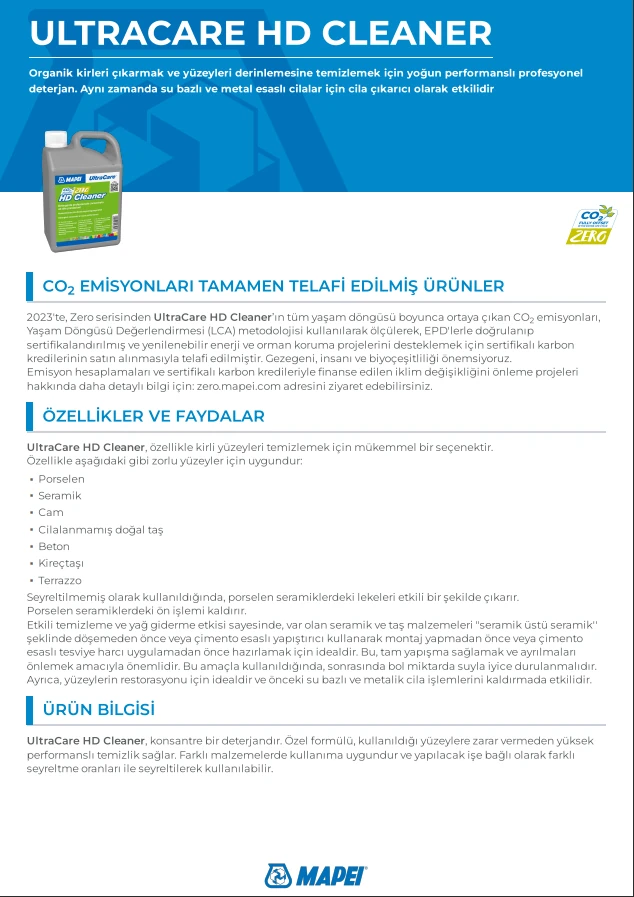 Ultracare Hd Cleaner Konsantre Temizleyici