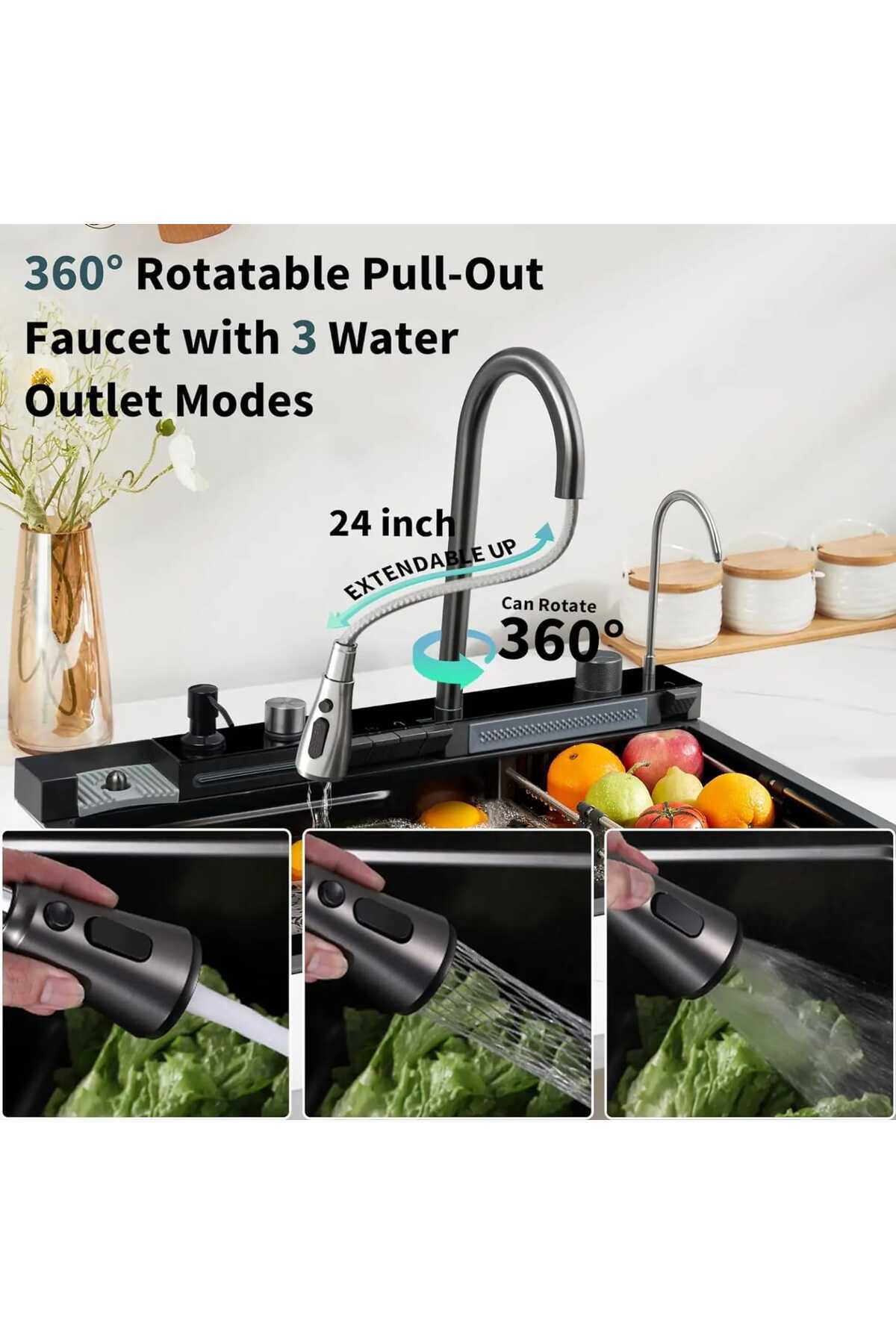 Elektronik 9 Fonksiyonlu Lüx Akıllı Eviye Seti