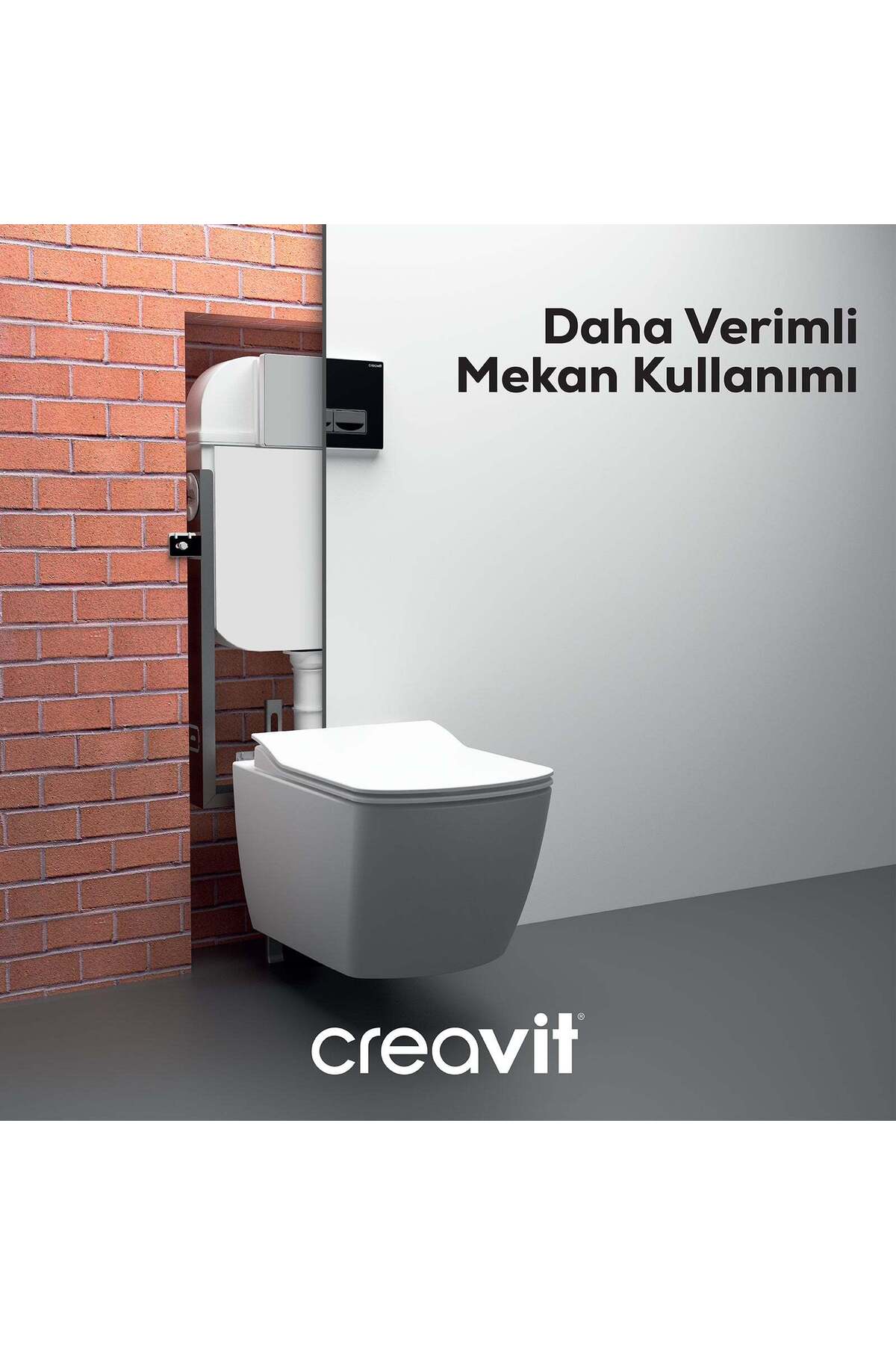 Gömme Rezervuar 3/6 Asma Klozet Duvar Önü Hızlı Montaj