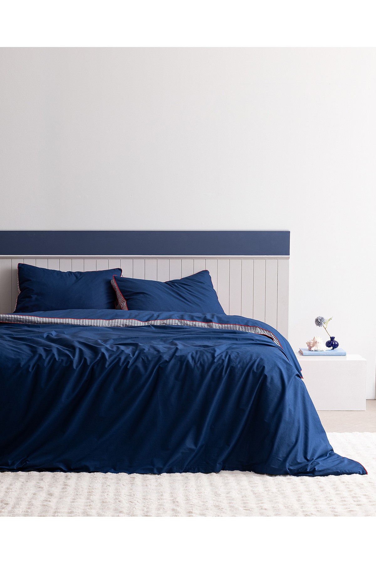 Allure King Size %100 Pamuk Nevresim Takımı - Lacivert