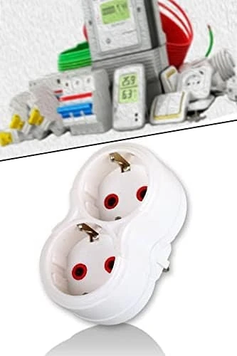 Fetih 101-02P 2&apos;li Topraklı Papatya Ikili Priz Çoğaltıcı 1410