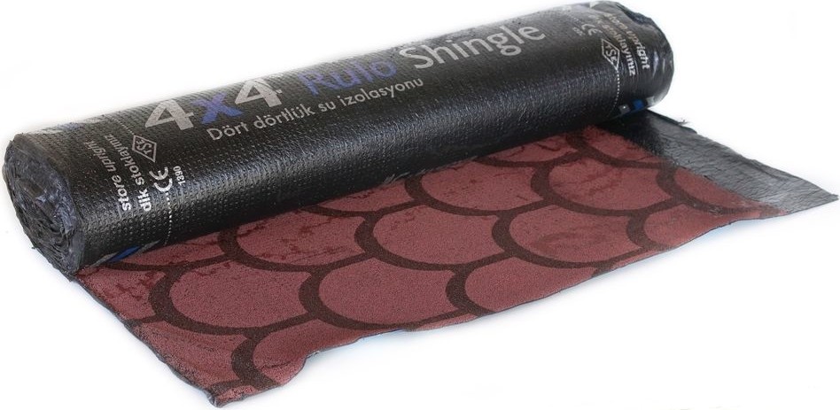 4x4 Rulo Shingle Yuvarlak Kırmızı