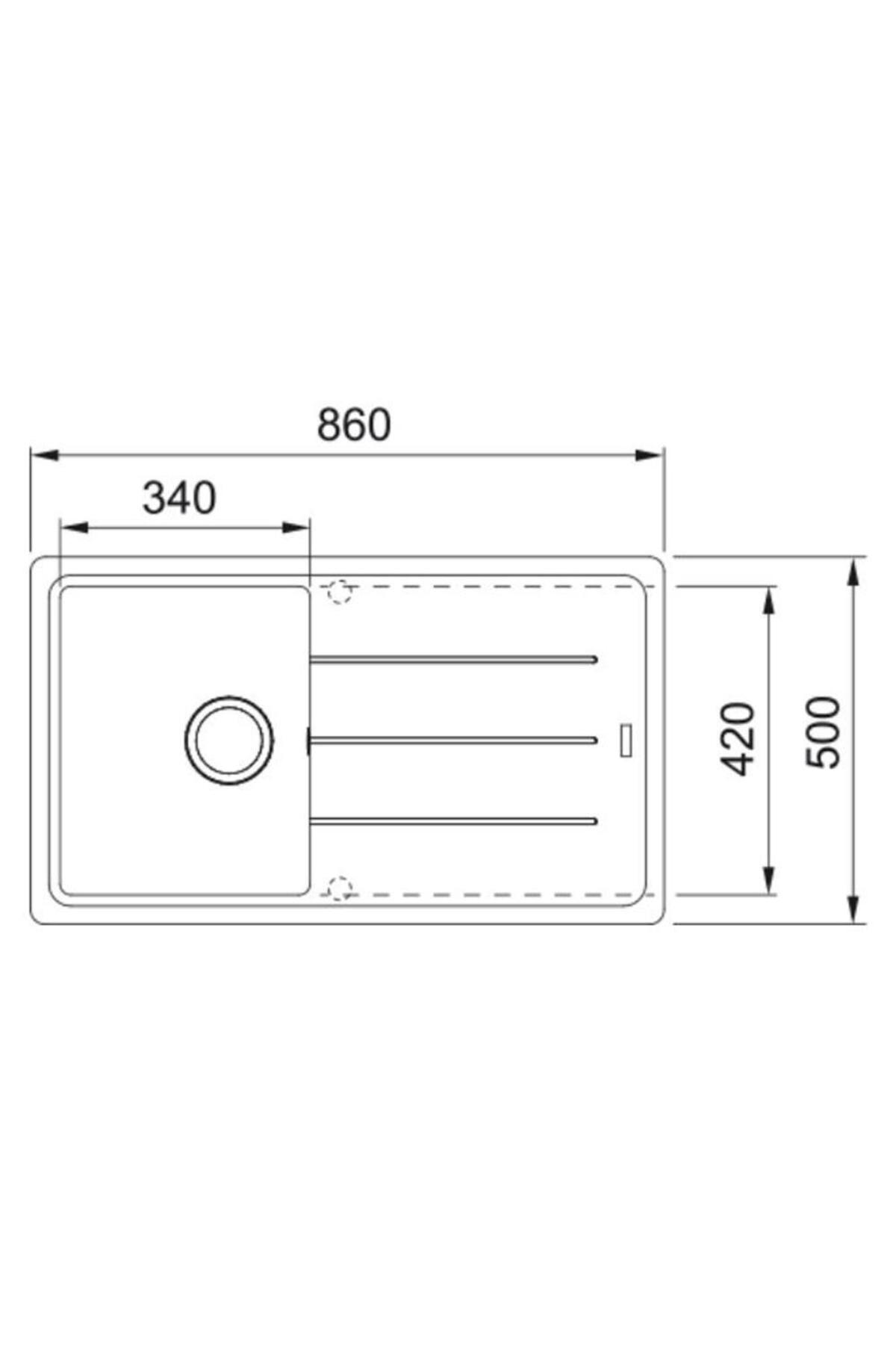 BASİS BFG 611 SLATE GRİ Granit Evye