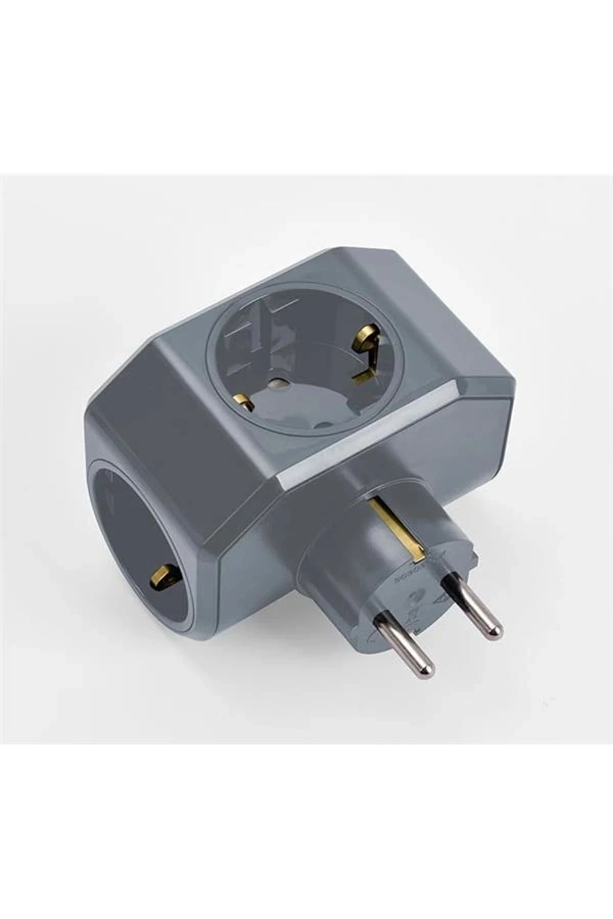 Yonca Plus Gri Üçlü Topraklı Priz Çarpma Karşıtı