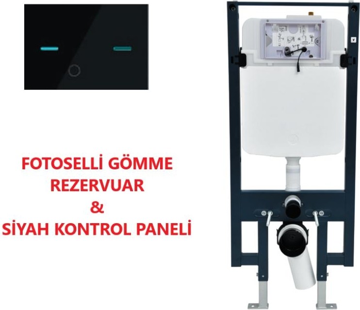 Fotoselli Asma Klozet Uyumlu Gömme Rezervuar ve Kontrol Paneli