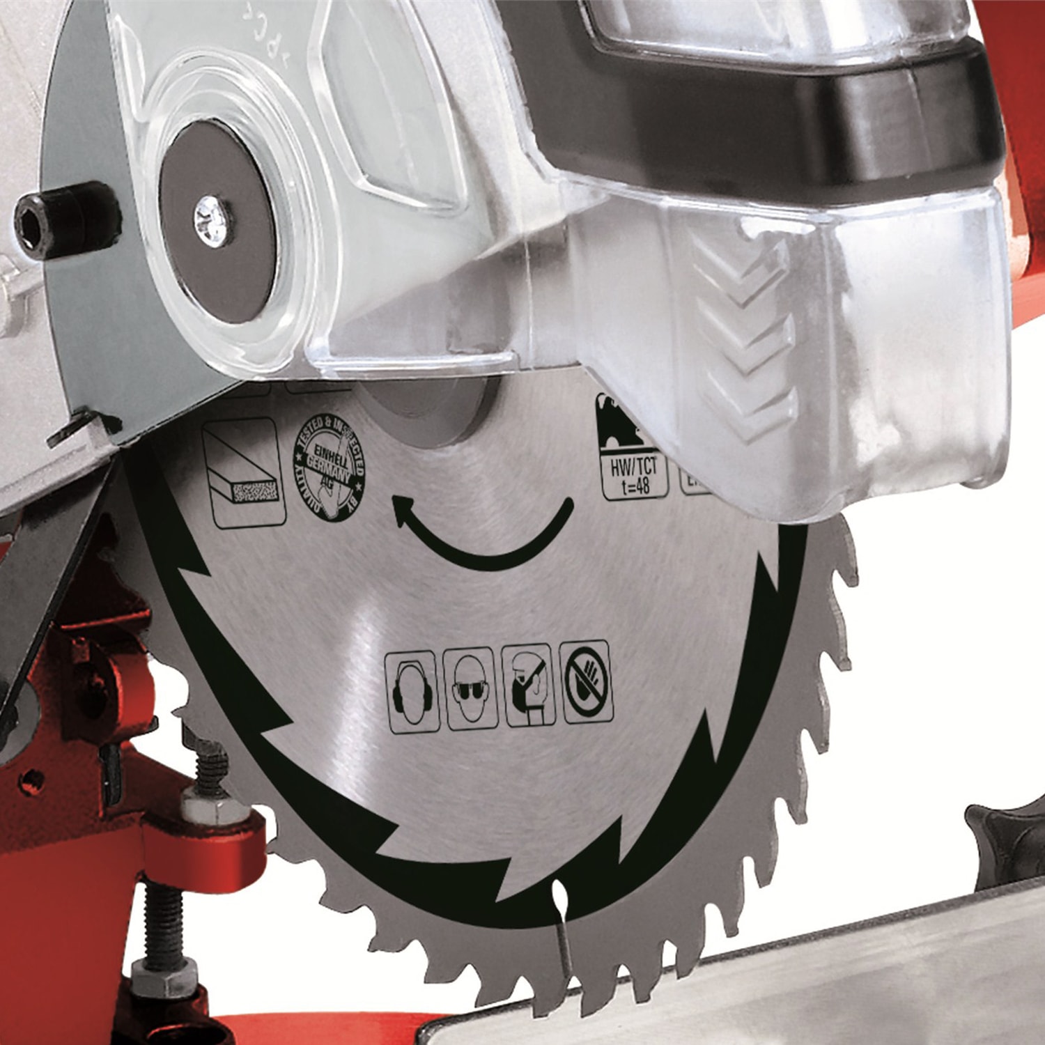 Gönye Testere TC-MS 2112 (max. 1.600 W, 5.000 devir/dakika, yüksek kaliteli HM dişli testere bıçağı, 45° sola/sağa ayarlanabilir döner masa) - 4300295