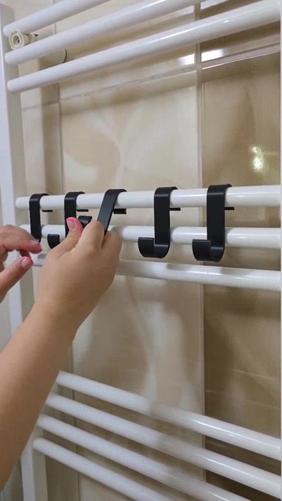 Havlupan askısı-6 Adet-Bornoz, havlu, kıyafet askısı-Havlupan-Duşa kabin askı aparatı