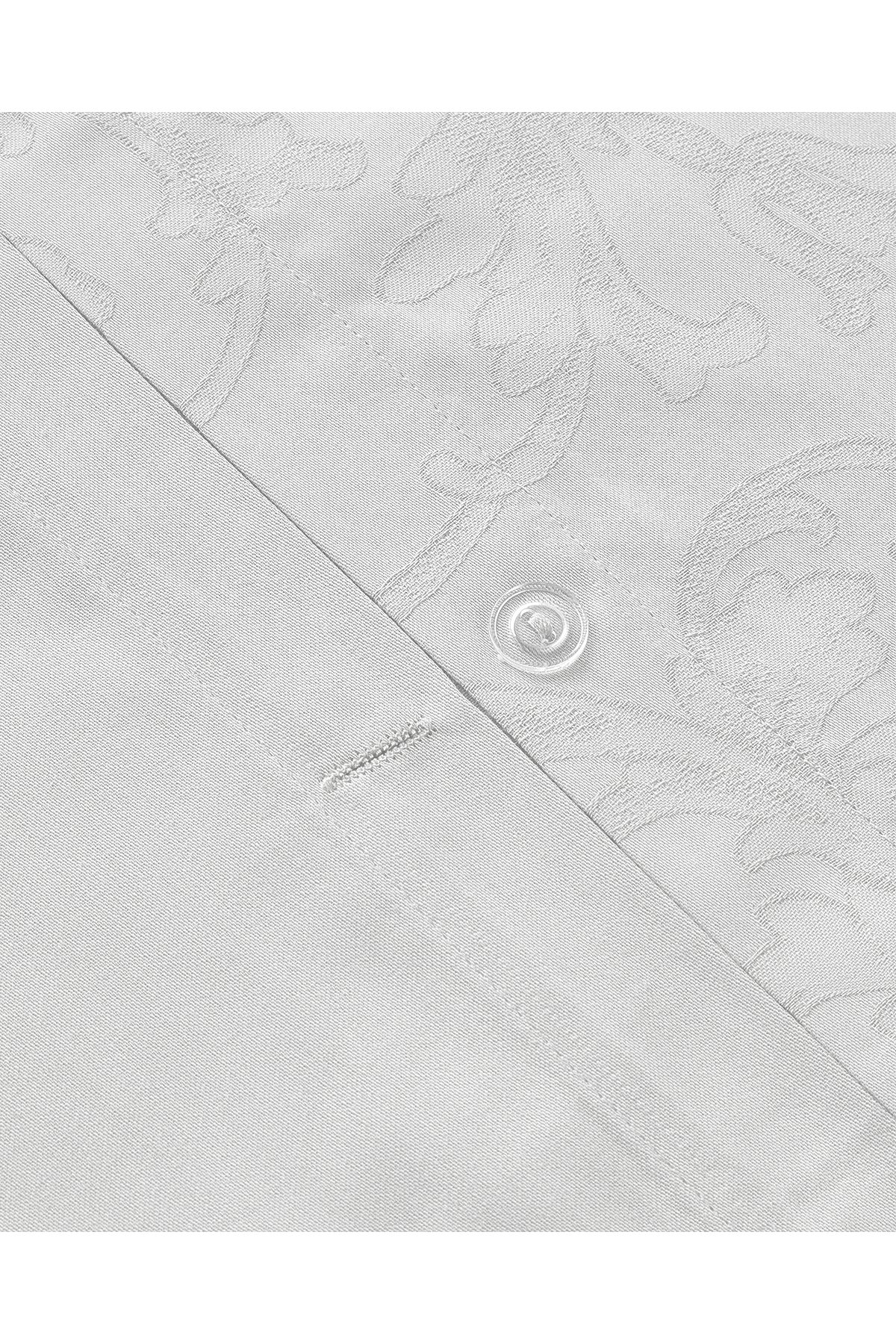 Royal Scroll Jakarlı Pamuk Saten Çift Kişilik Nevresim Takımı 200x220 cm Beyaz