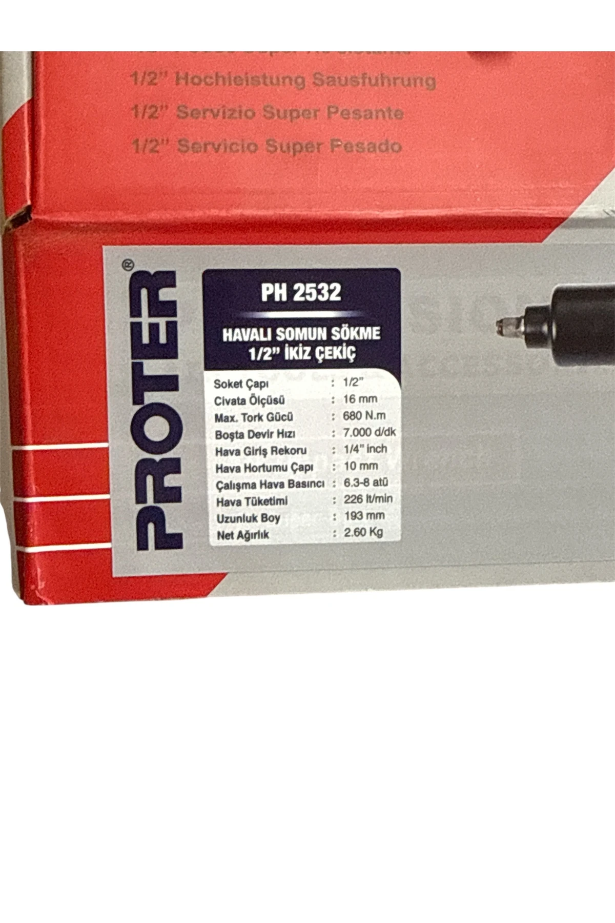 Havalı Somun Sökme 600 Nm