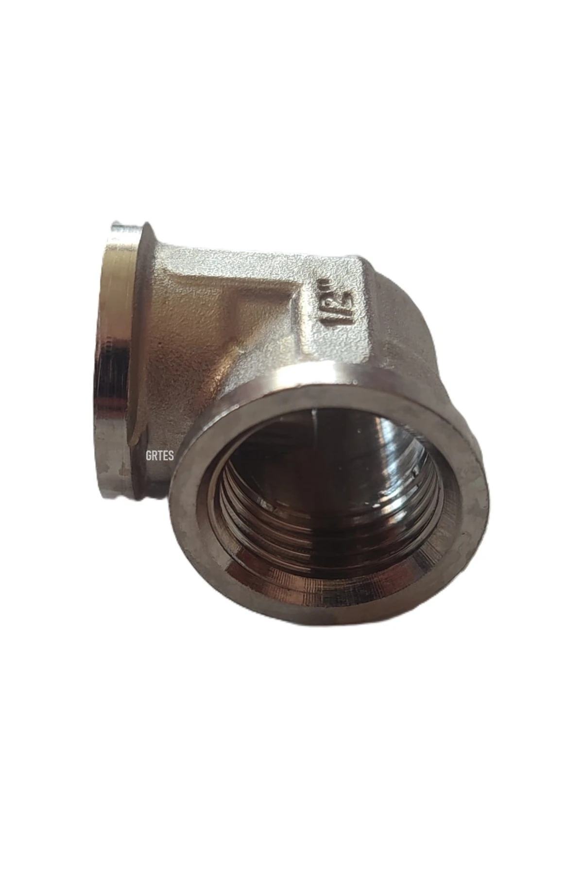 (10'lu Paket) 1/2" Dn15 Sarı/Krom Dirsek İç Dişli (Dişi) - Brass İnternal Thread Elbow