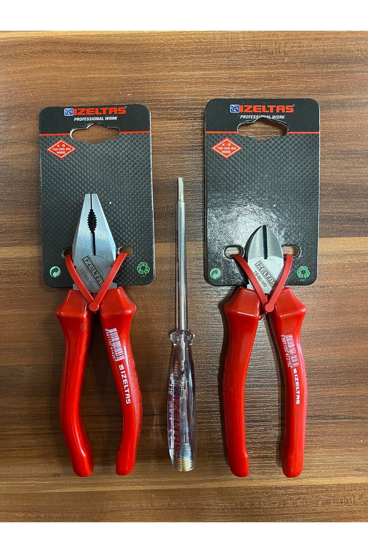 180 Mm Pense , 160 Mm Yan Keski , 190 Mm Kontrol Kalemi Seti 3 Parça