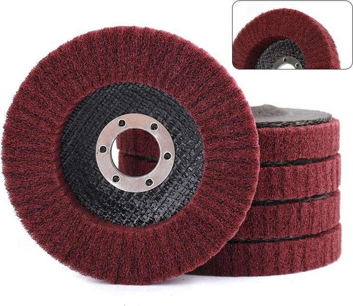 Adet 4 Inç Naylon Fiber Flap Disk Parlatma Taşlama, Açı Öğütücü Için Ovma Pedi Parlatıcı Tekerlek