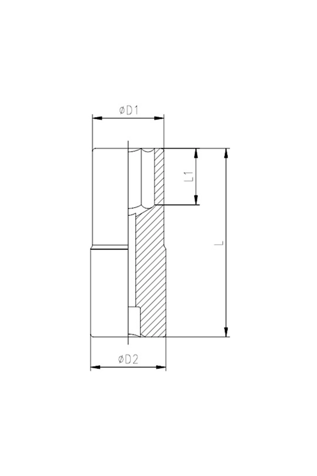 1107 1/4" Altı Köşe Derin Lokma Anahtar 11 Mm