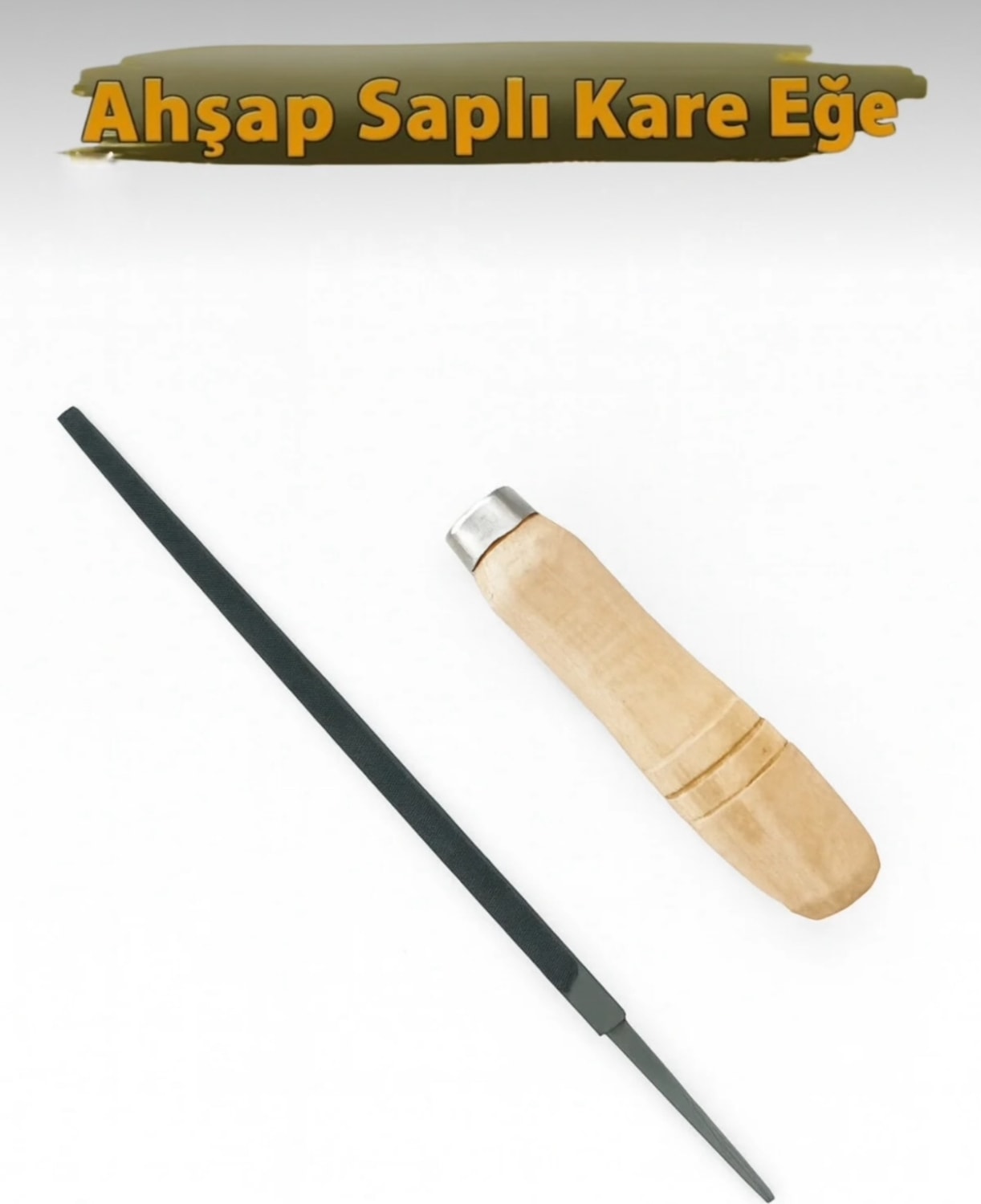 Ahşap Saplı Kare Eğe