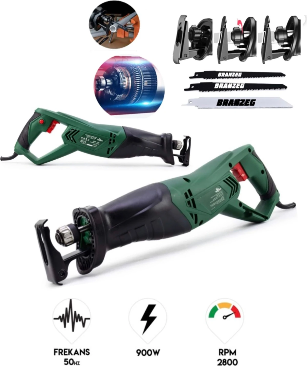 Tilki Kuyruğu 230 mm 2800 Devir 3 Adet Bıçaklı