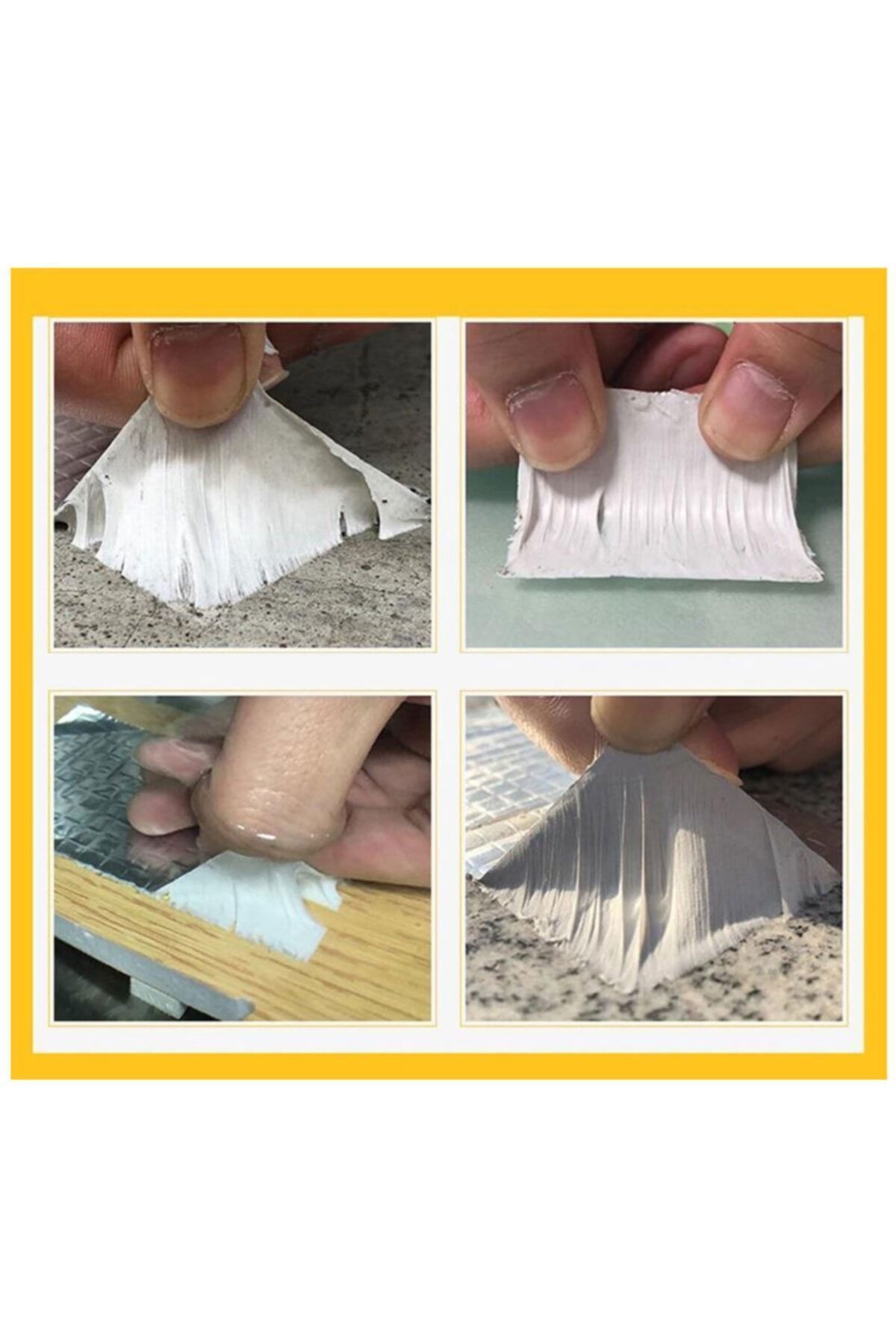 OZKUVVET Çatı İzolasyon (10 cm X 2 MT) Su Sızdırmazlık Geçirmezlik Yalıtım Çamur Tamir Çatlak Boru Bant Bandı