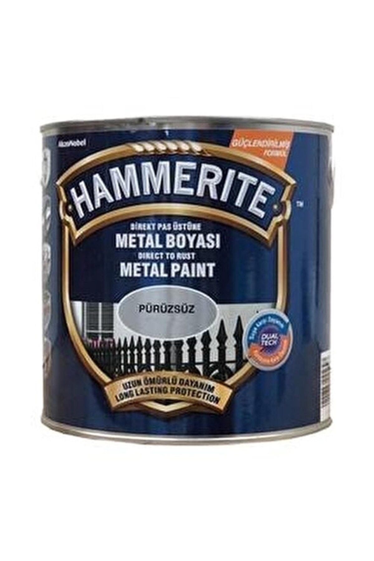 Hammerite Metal Boyası Düz Gümüş 2,5 Lt