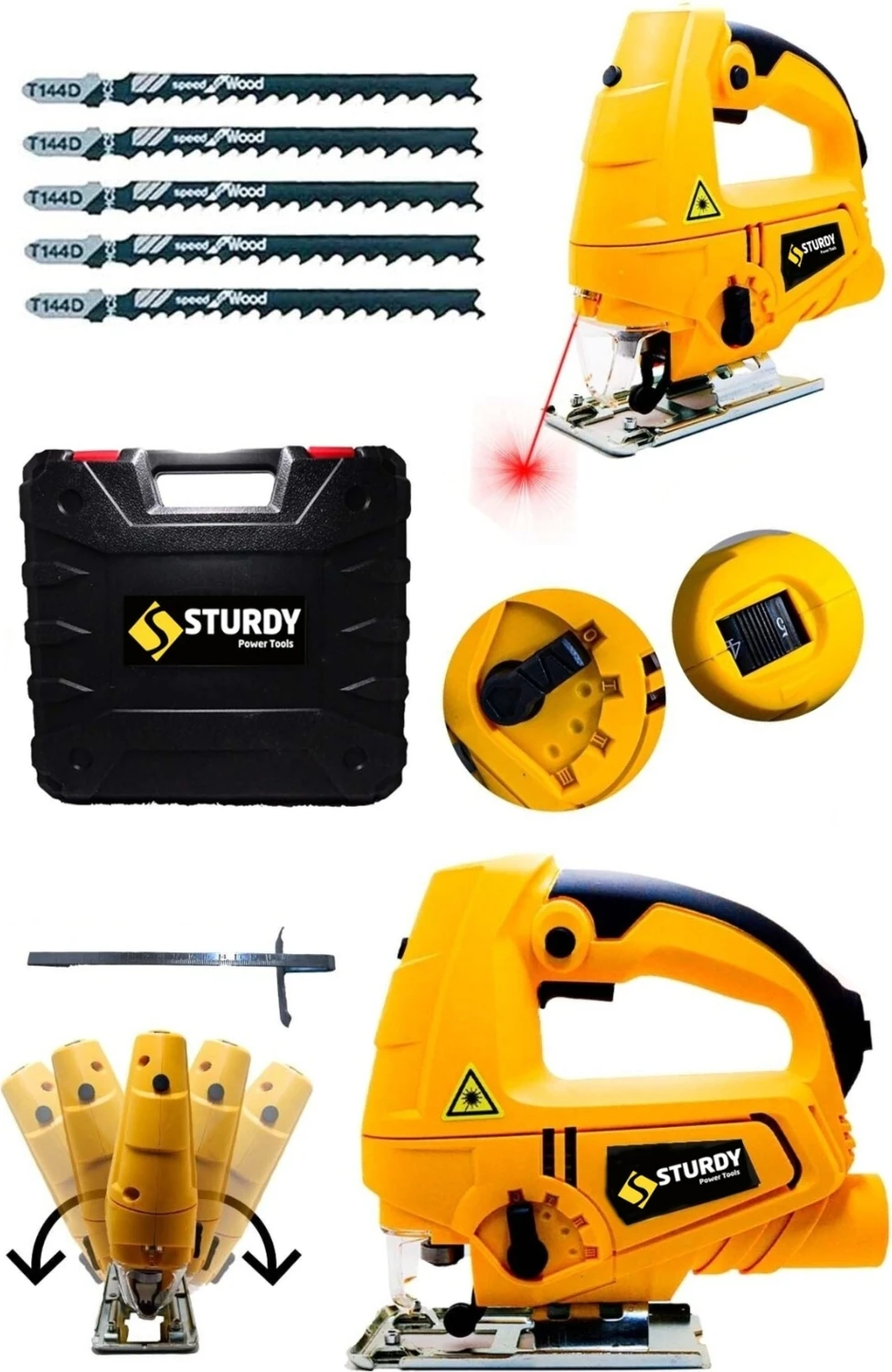 Dekupaj Testere Pn-Technolgy 2600WATT Dc Motor Bakır Sargılı Lazerli +Devir Ayarl