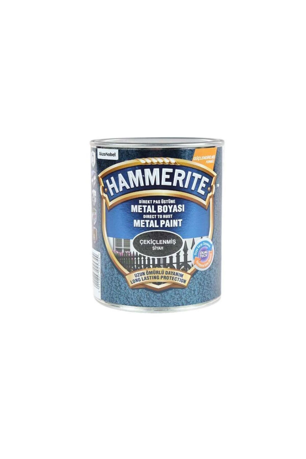Hammerite Pas Üstü Metal Boyası Çekiçlenmiş Siyah 0,75lt