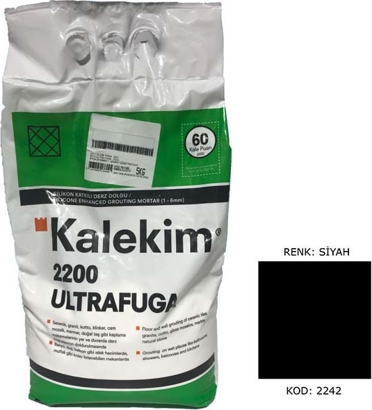 2242 Ultra Fuga Slikonlu Derz Dolgu Siyah 5 Kg
