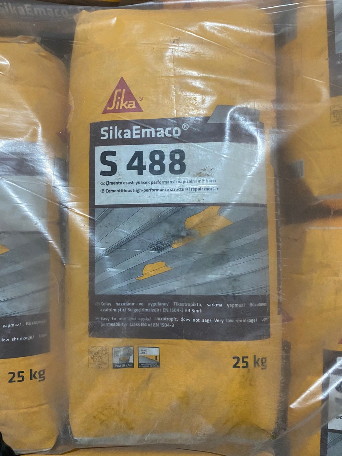 emaco S 488 Çimento Esaslı Yüksek Performanslı Tiksotropik Yapısal Tamir Harcıdır 25KG