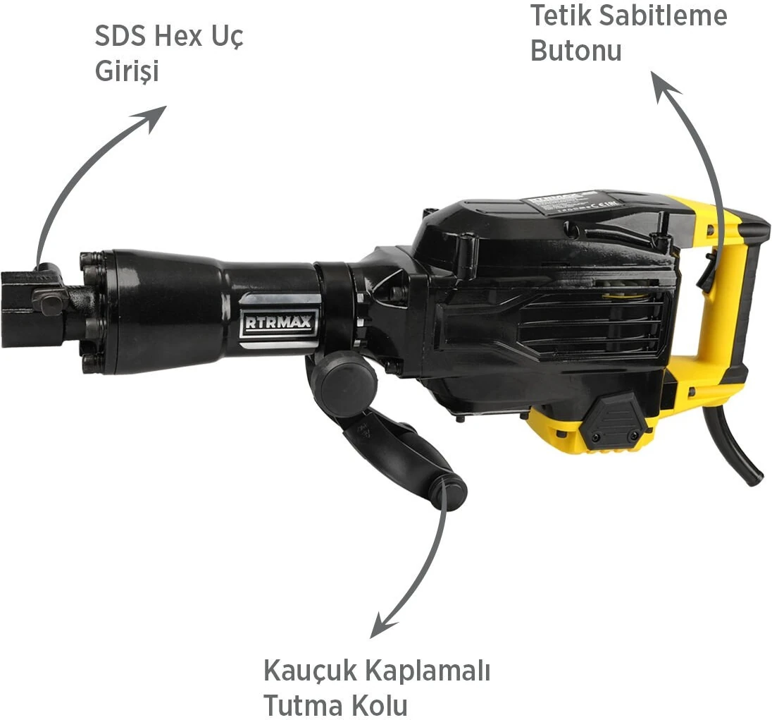 RTM2760 Elektropnömatik Sds Hex Kırıcı 1700 W 60 Jul