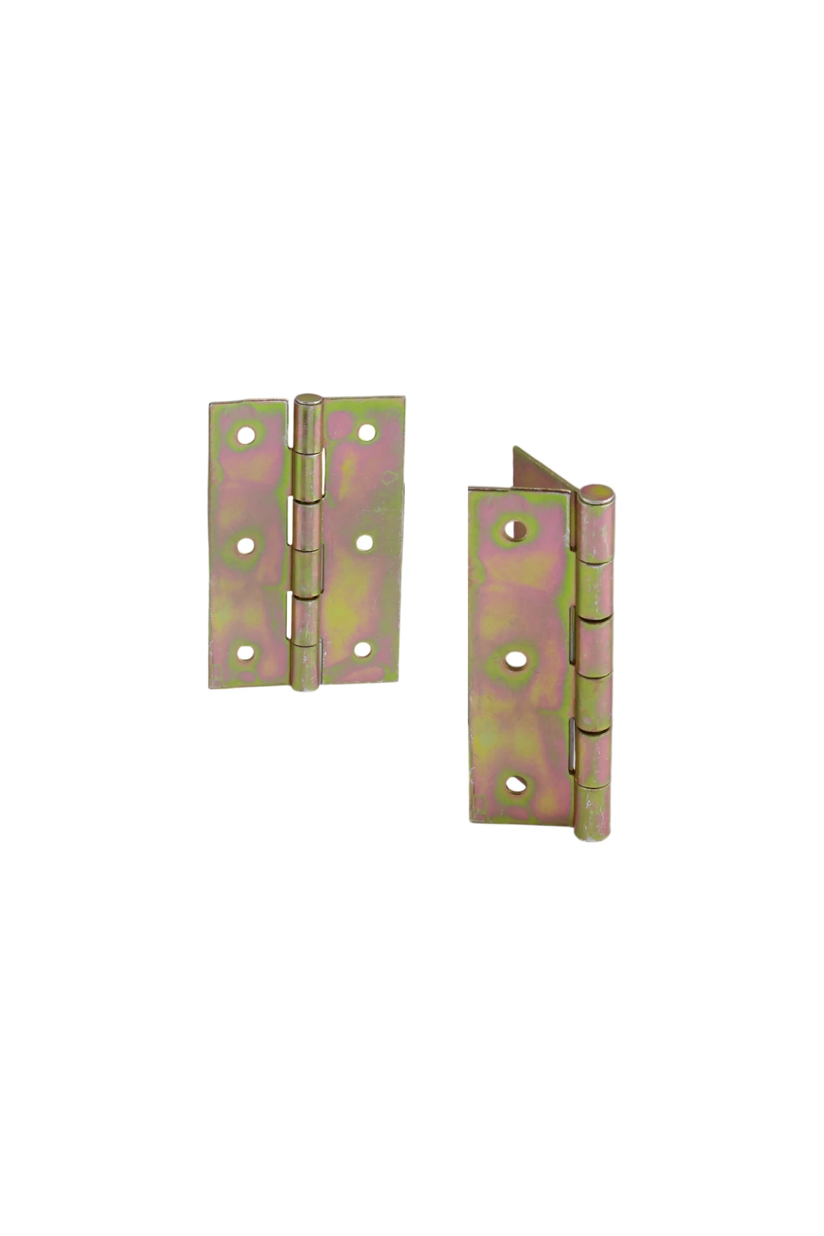 Metal Yaprak Menteşe (2 Adet) Prinç Sarı No:4 Mobilya Pencere Kapı Dolap PVC Menteşesi İki Kanatlı