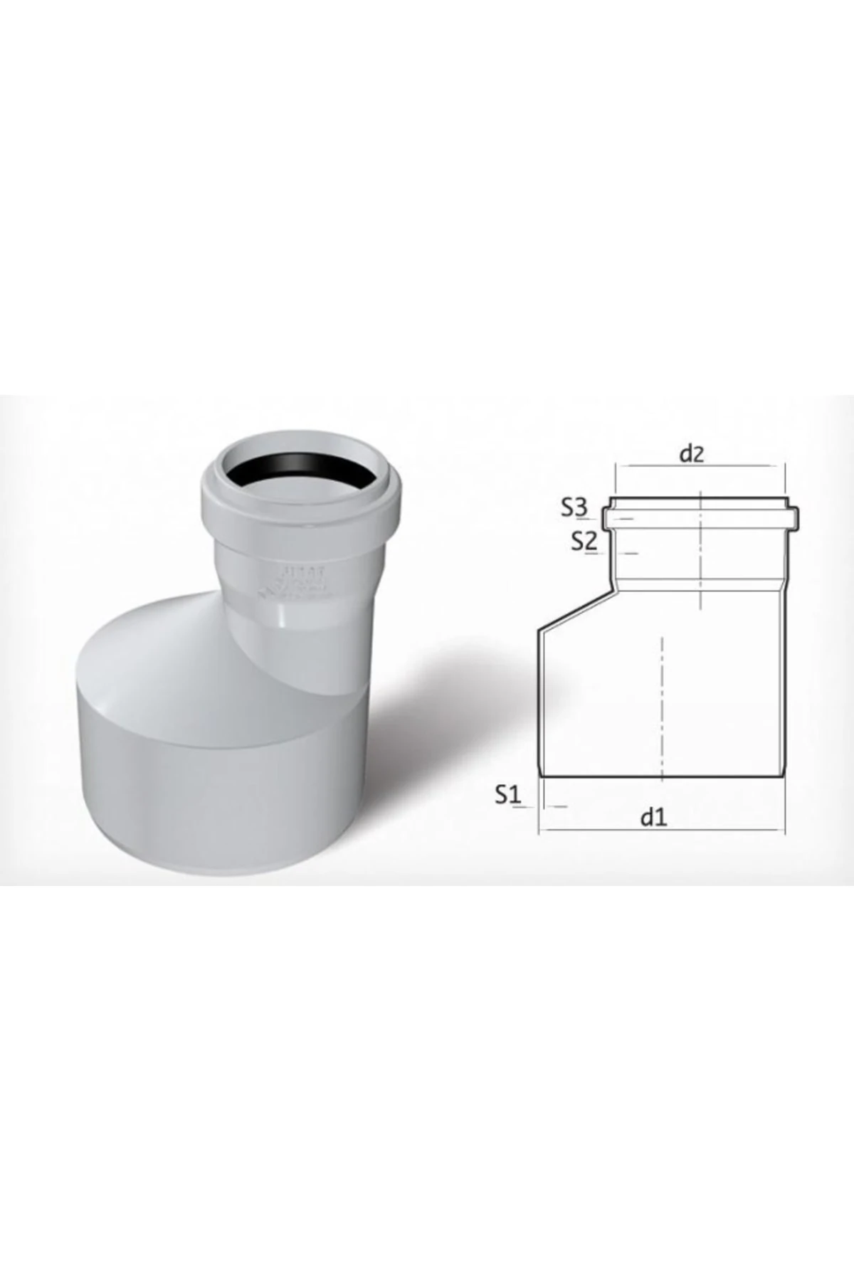 Boru 75/50 Pvc Redüksiyon (2 Adet)