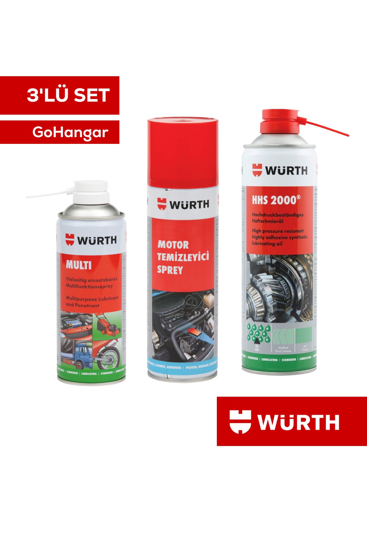 Araç Teknik Bakım Seti - 3'lü Oto Bakım Seti