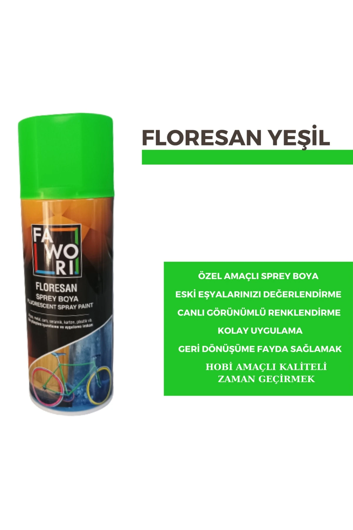 SPREY BOYA FLORESAN YEŞİL FAWORİ