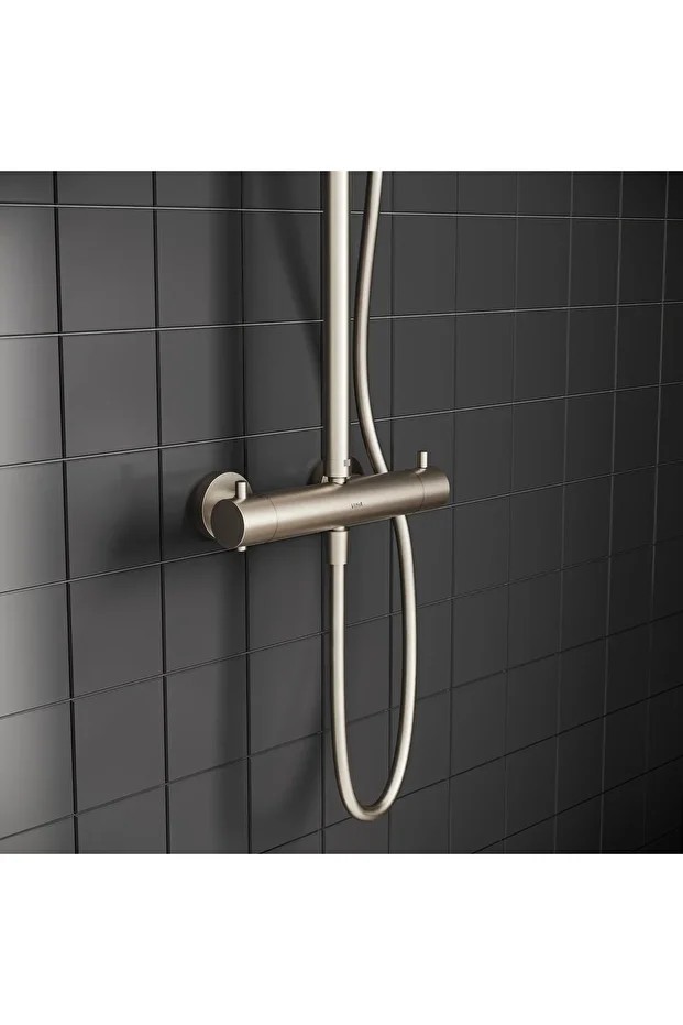 Aquaheat Bliss 240 A4720534 2f Termostatik Duş Sistemi, Fırçalı Nikel