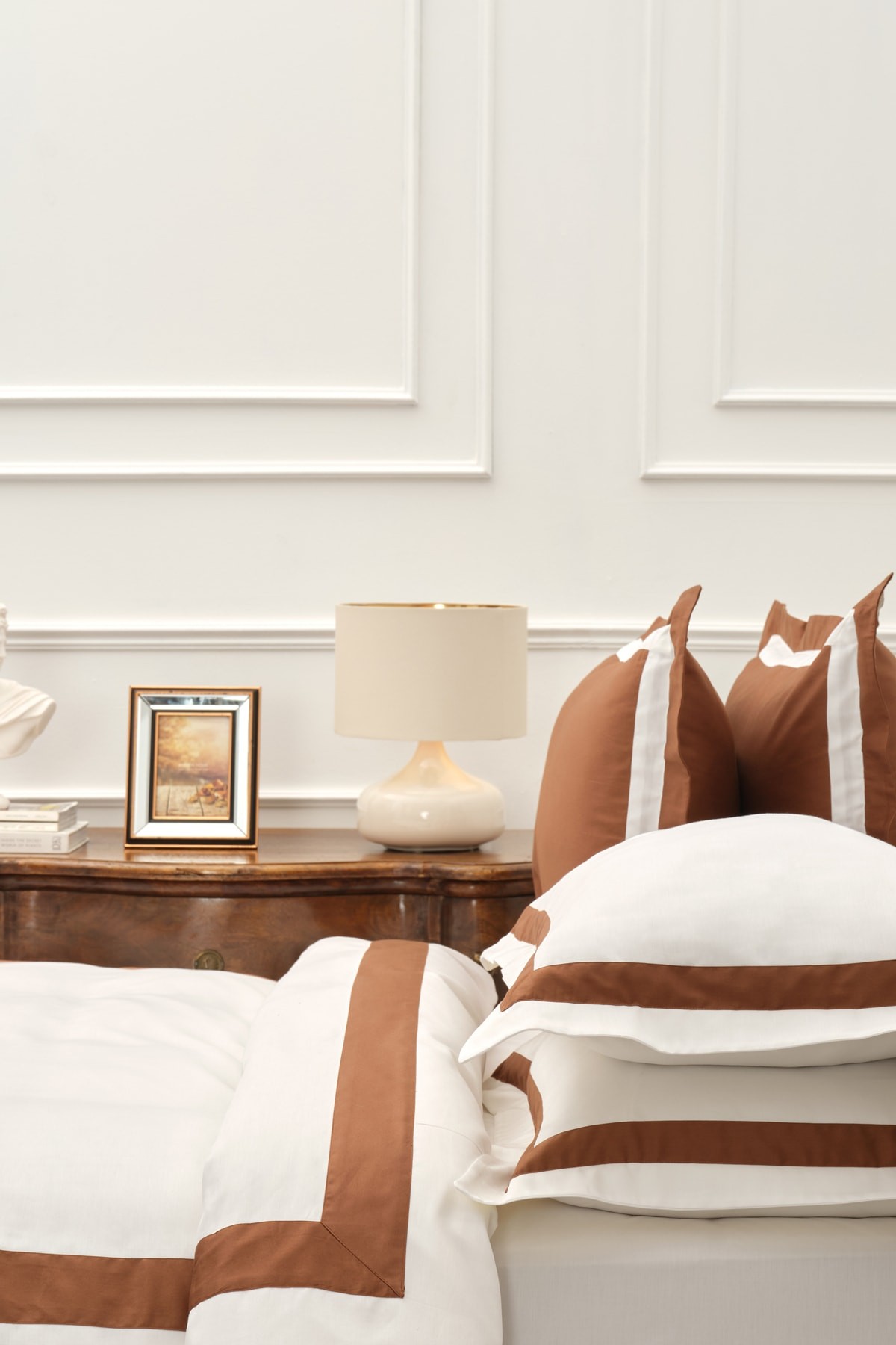 White Col Porto Gold Çift Kişilik Percale Nevresim Takımı