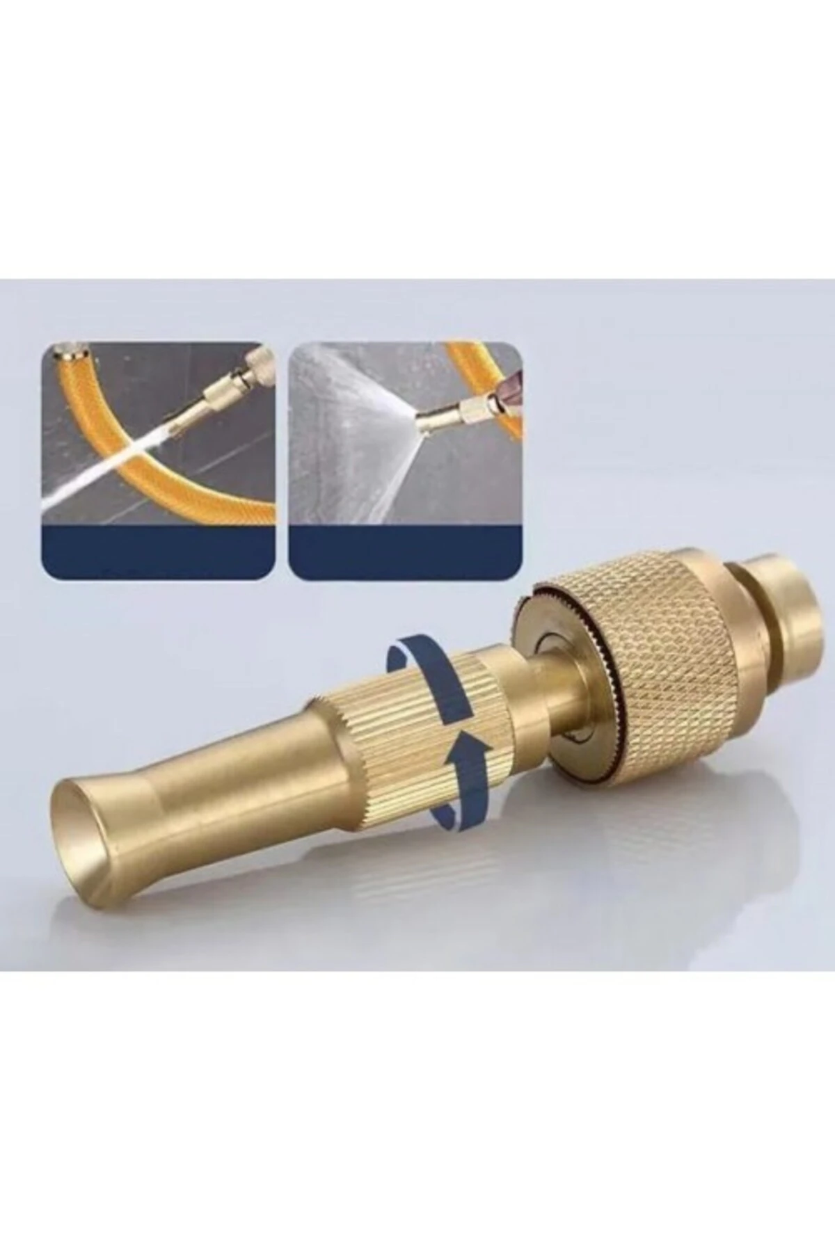 Yüksek Basınçlı Ayarlanabilir Bahçe Sulama Püskürtme Tabancası Hızlı Araba Yıkama Hortum Ucu Gold