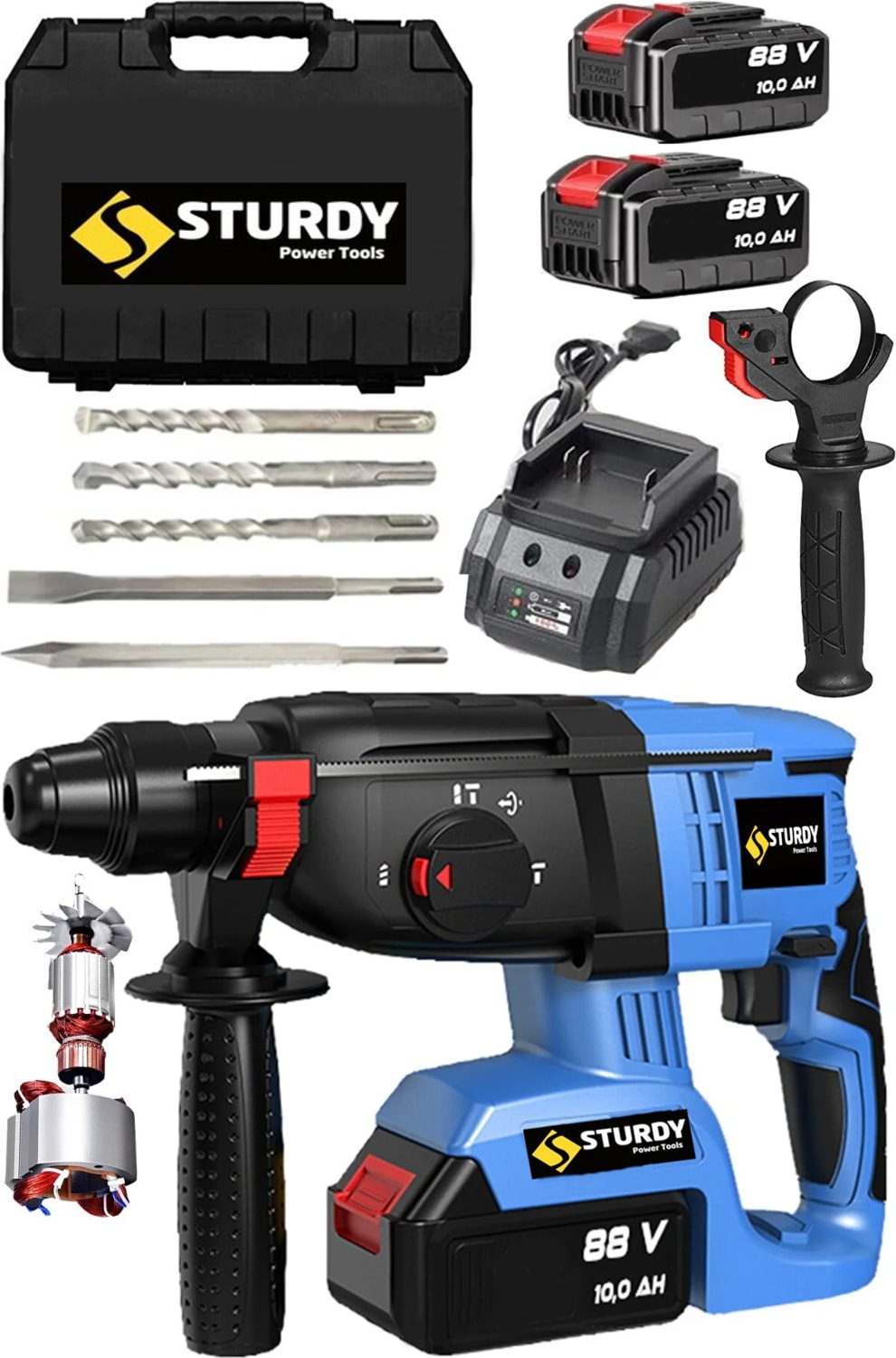 Jt Seri Kömürsüz Motor Şarjlı Kırıcı Delici Matkap Hilti Çift Akülü Çantalı 0023TH