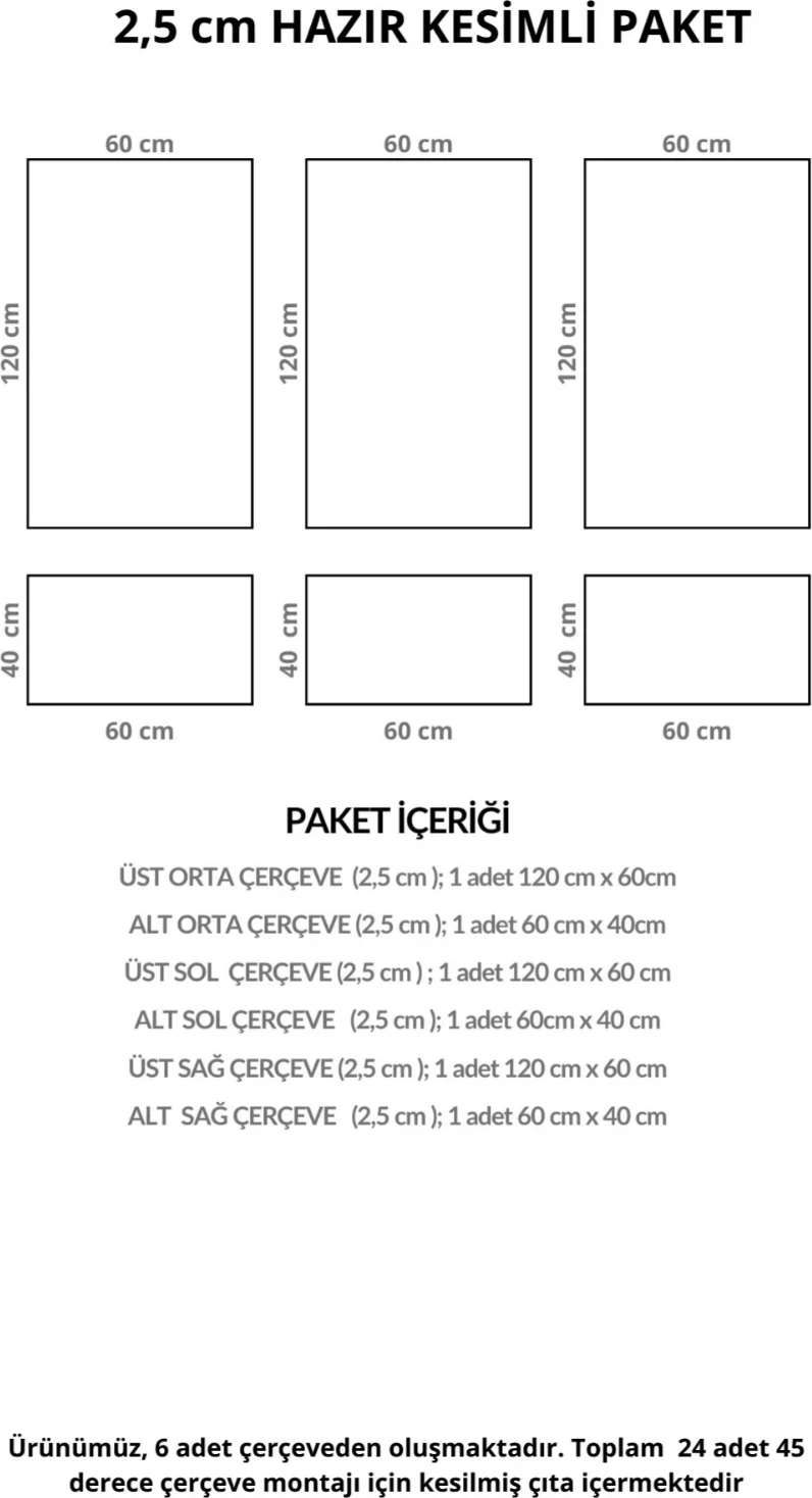 Boyanabilir Dekoratif Her Alana Uygulanabilir Hazır Duvar Çıtası