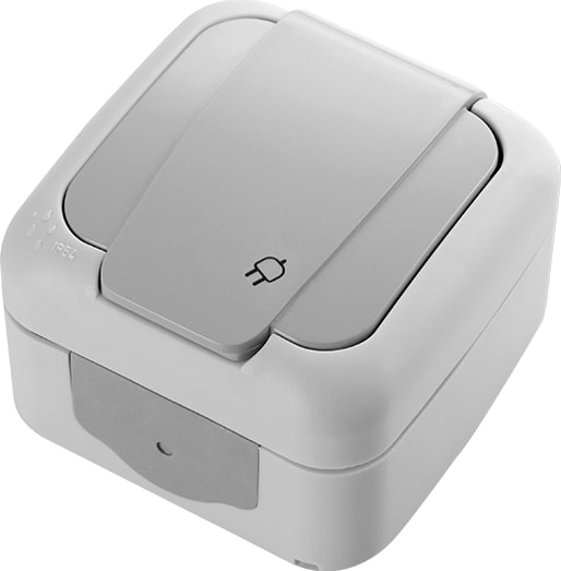 Palmiye Gri Ups Topraklı Priz