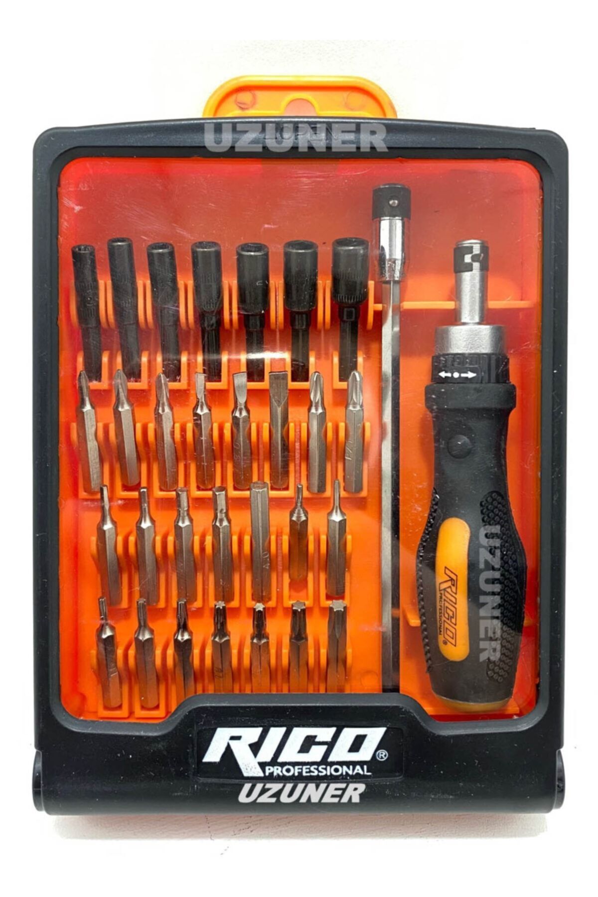 RİCO Saatçi Bilgisayarcı Tornavida Bits Seti Takımı Mini Cırcırlı 31 Parça Rc2002