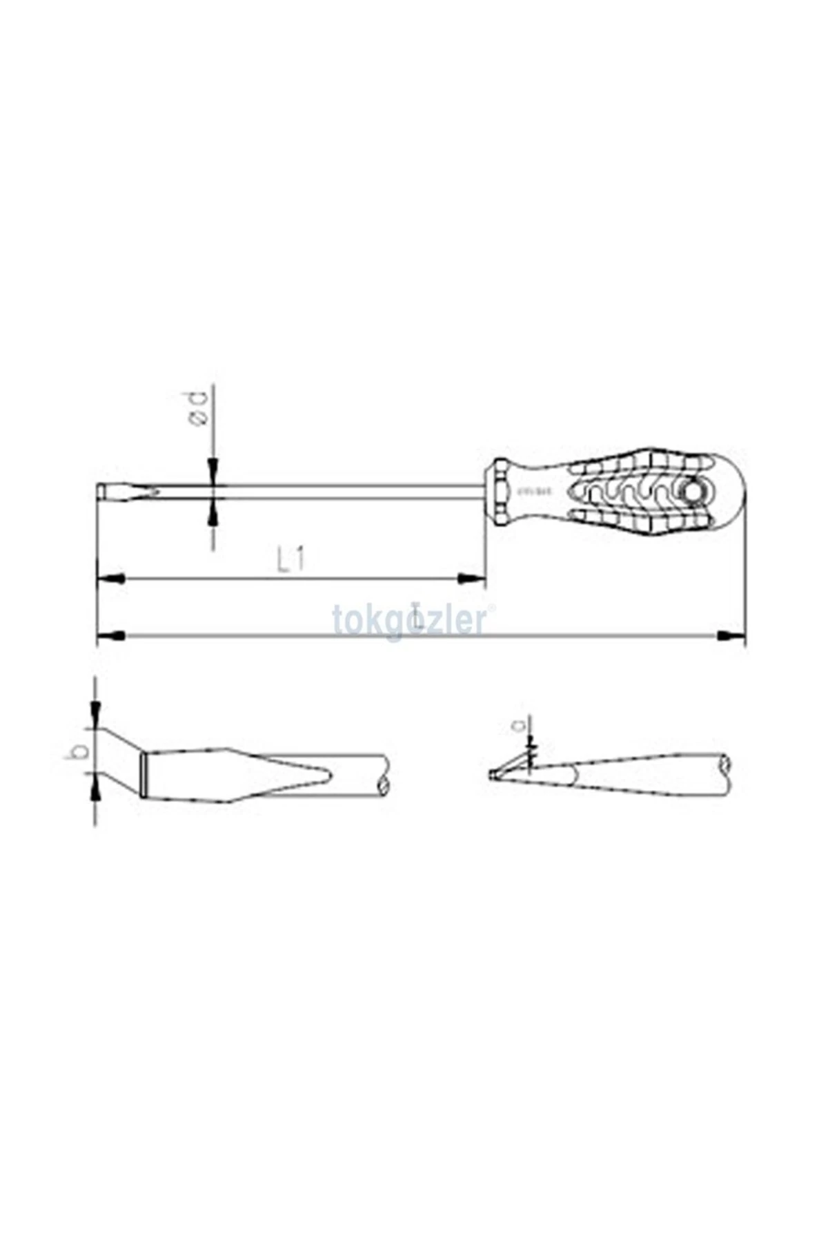 4100 Kraft Serisi Düz Uçlu Tornavida 8x175 Mm