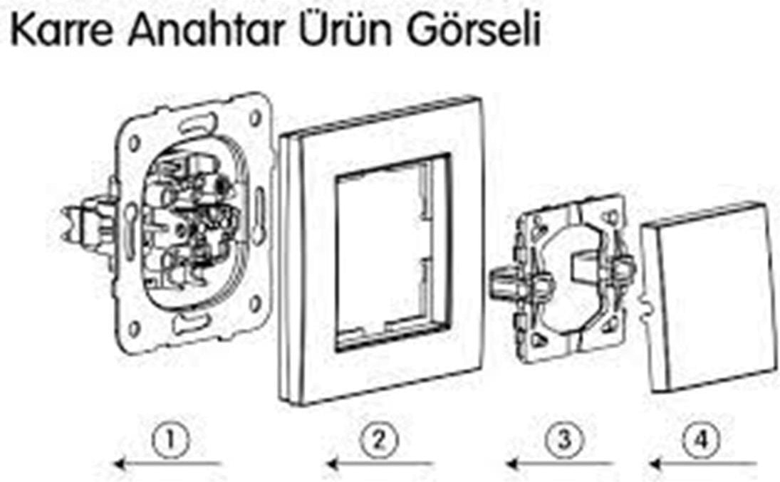 Karre Anahtar Çerçeve Dahil(12 Adet)