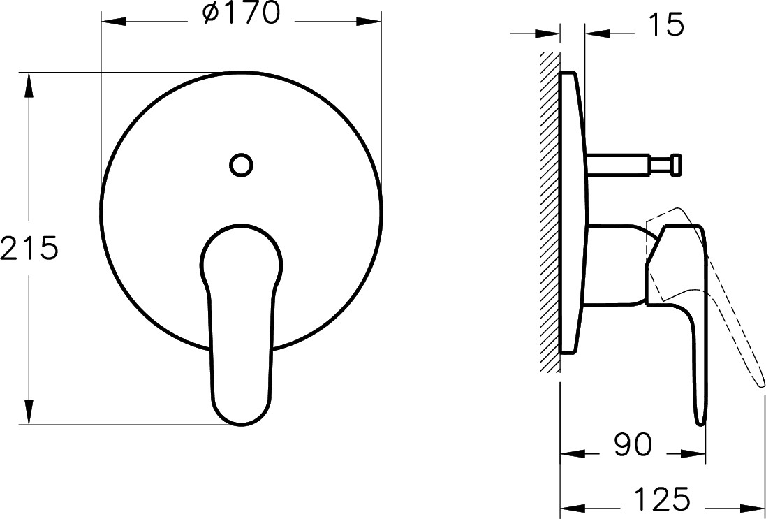 Root Round A4272734 Ankastre Banyo Bataryası, Sıva Üstü, Fırçalı Nikel