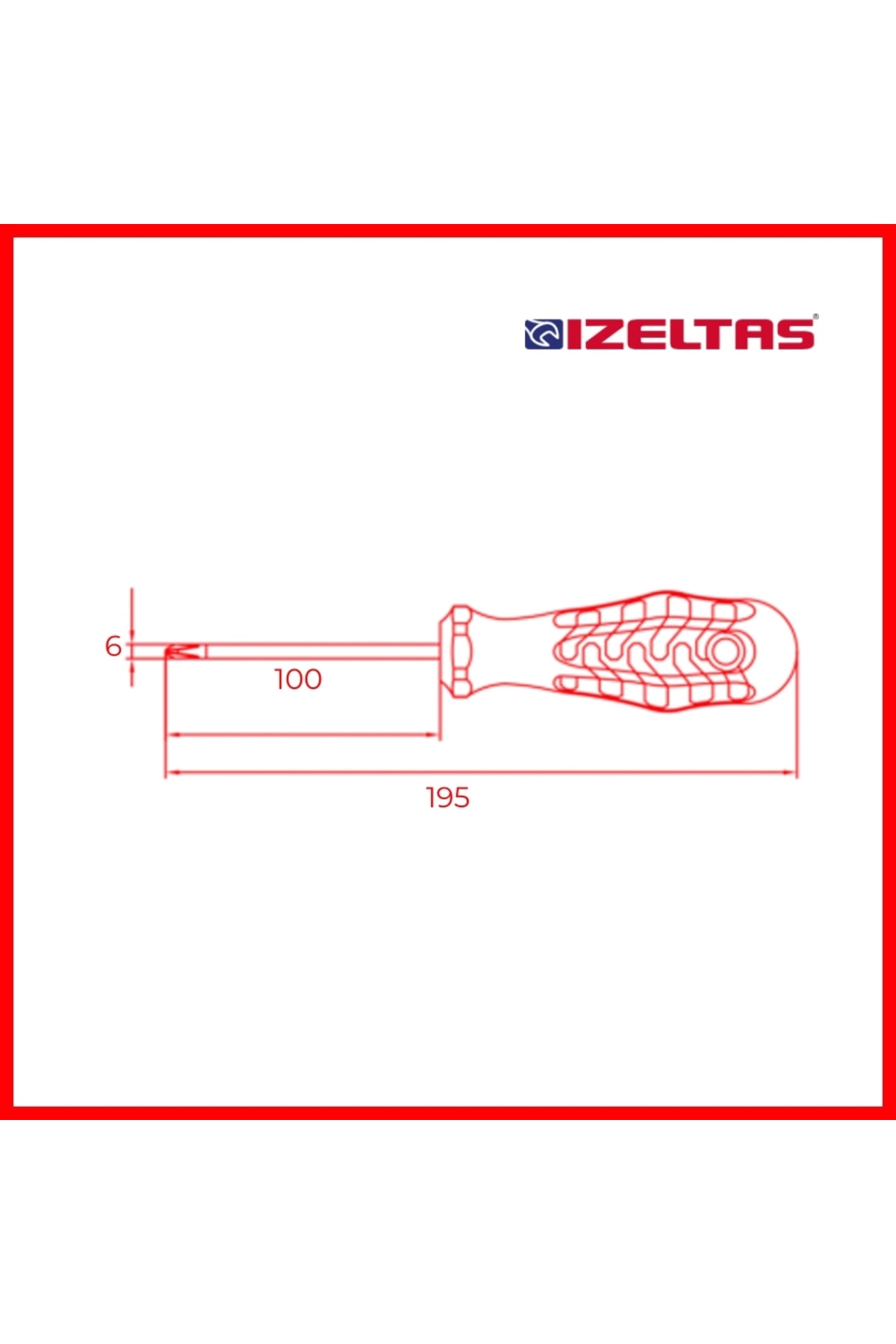 İZELTAŞ Yıldız Uçlu Tornavida, 6x100 Mm, Opak Seri, Güvenli Ve Hassas