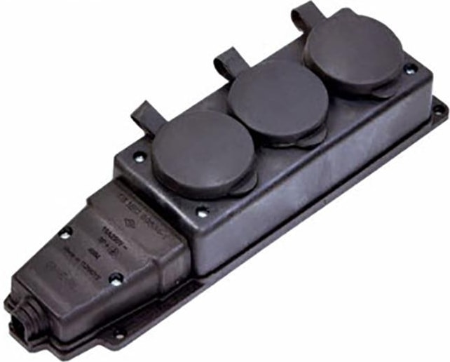 Kauçuk 220V Uzatma 3'lü Priz
