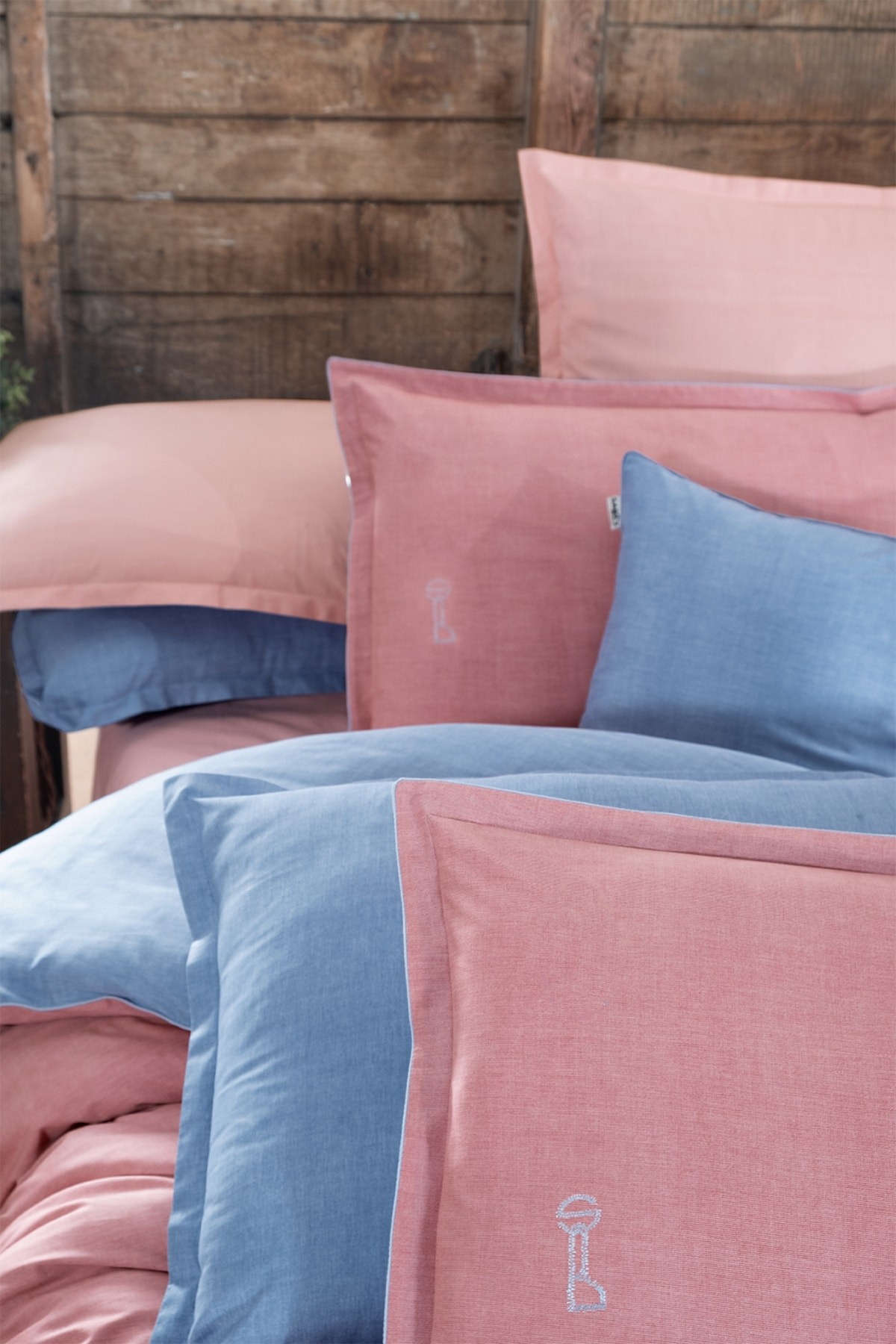 Sümer Pembe Fancy Poplin Tek Kişilik Nevresim Takımı