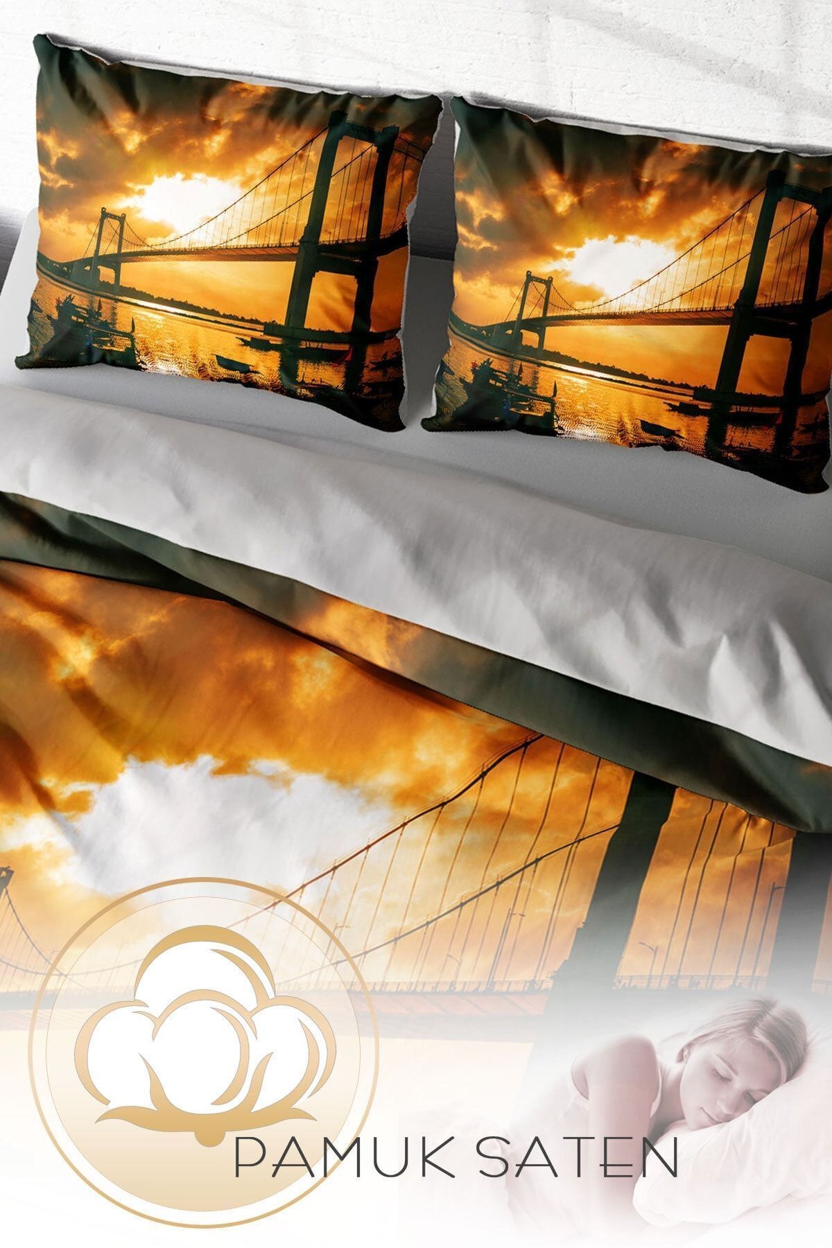 Bridge 3d Çift Kişilik Nevresim Takımı