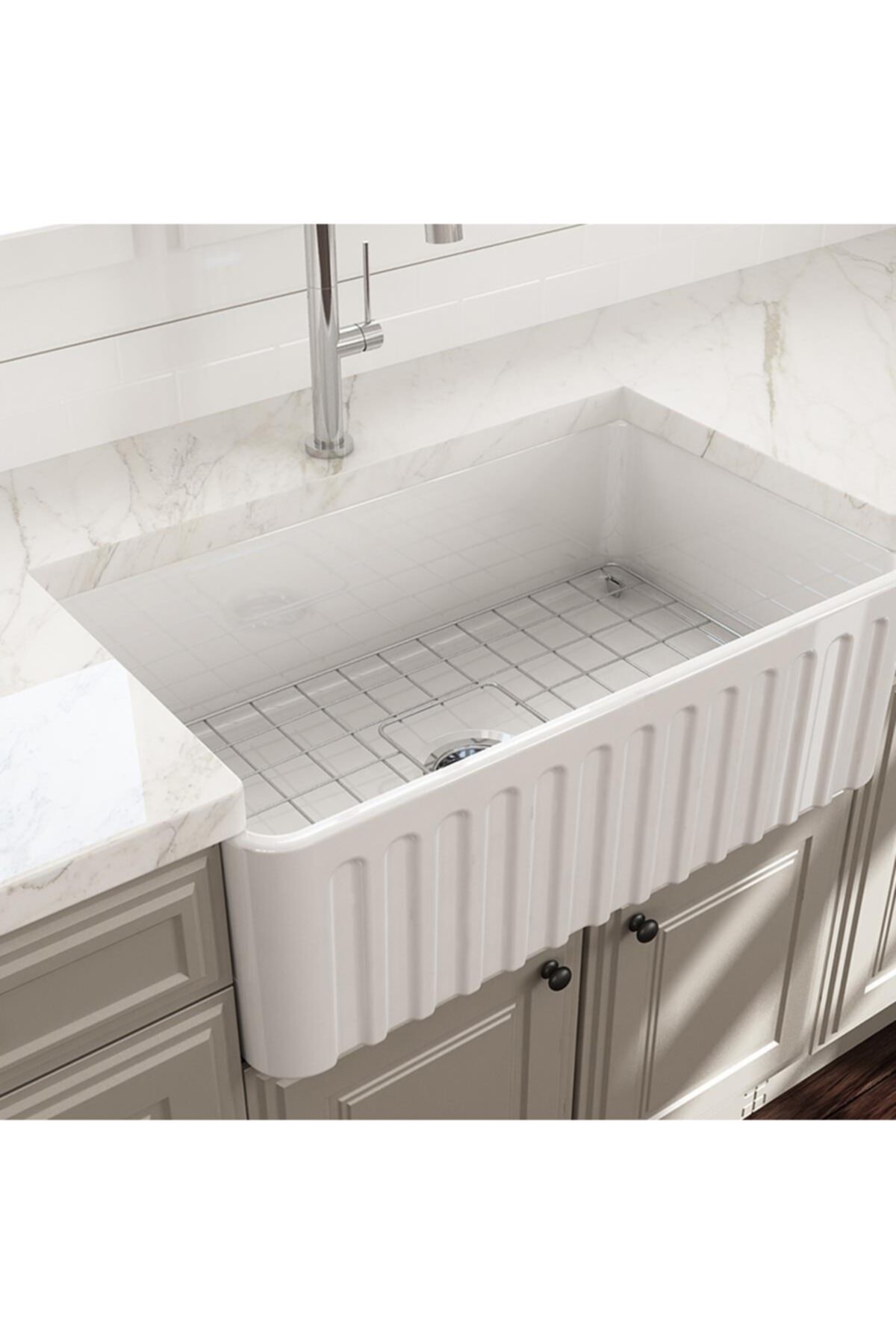 Lavello Dekorlu Mutfak Eviyesi 76 Cm Parlak Beyaz 1336-001-0120