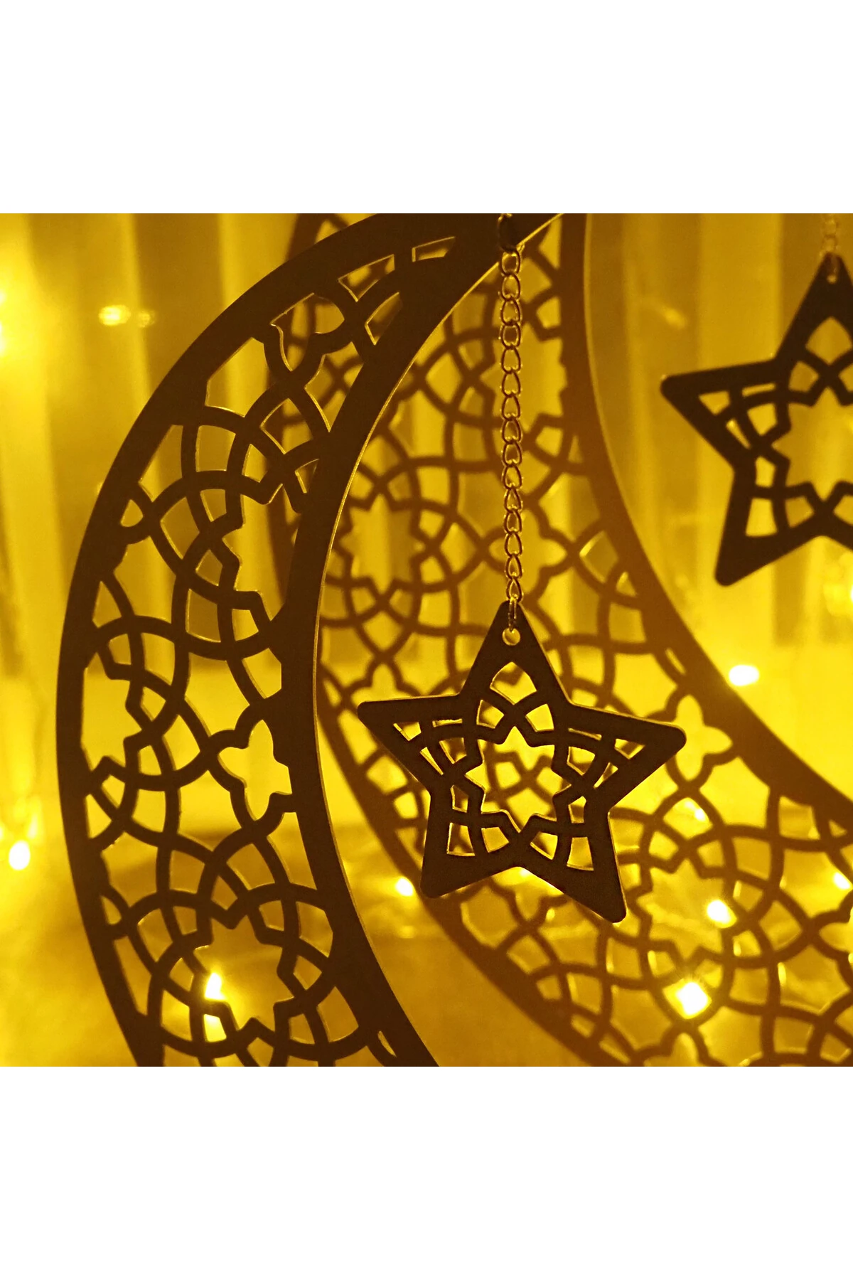 48 Cm Metal Ramazan Hilali Masaüstü Islami Dekor - Ramazan Süsleri - Ev Dekorasyon - Wamh169