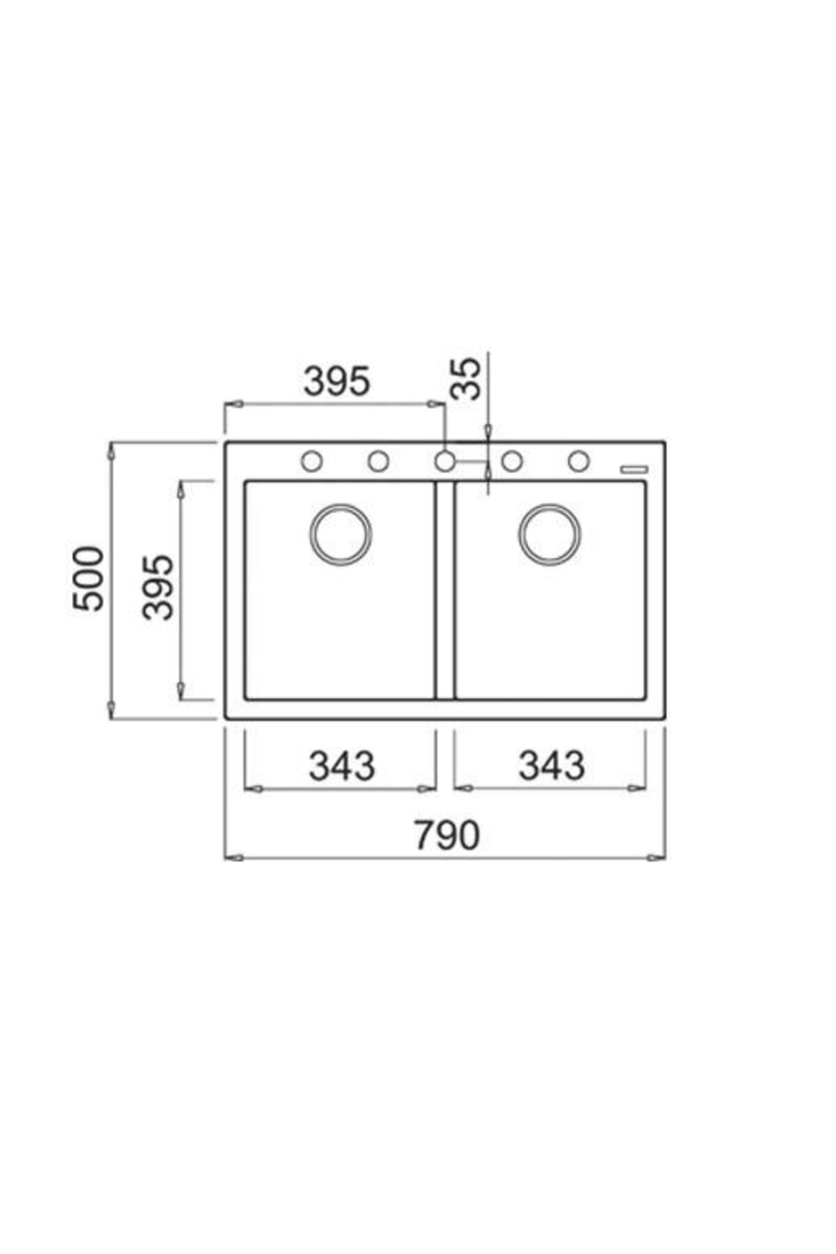 Forsquare 790 Tezgah Üstü Siyah Granit Evye