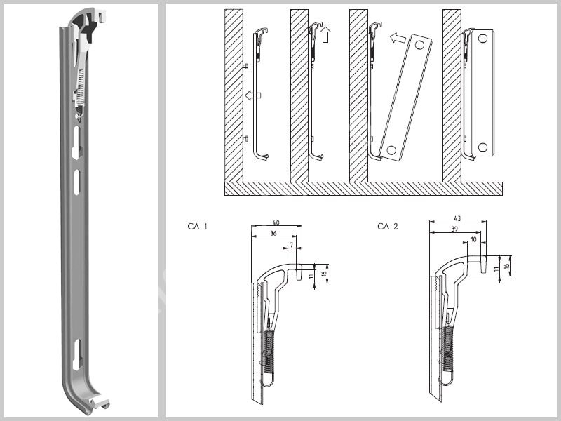 Yaylı Radyatör Konsolu - 60 Cm Yükseklik Panel İçin Montaj Askısı 1 Adet